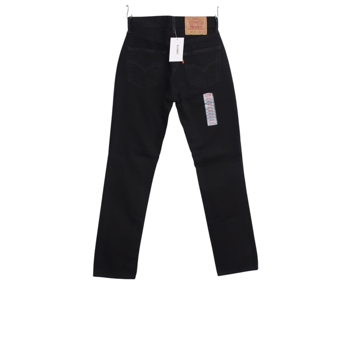 Levi's 595 straight fit W28 L32 jeans vintage in denim nero da donna deadstock