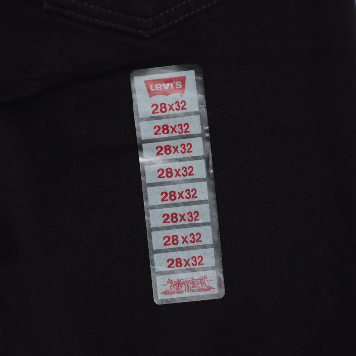 Levi's 595 straight fit W28 L32 jeans vintage in denim nero da donna deadstock