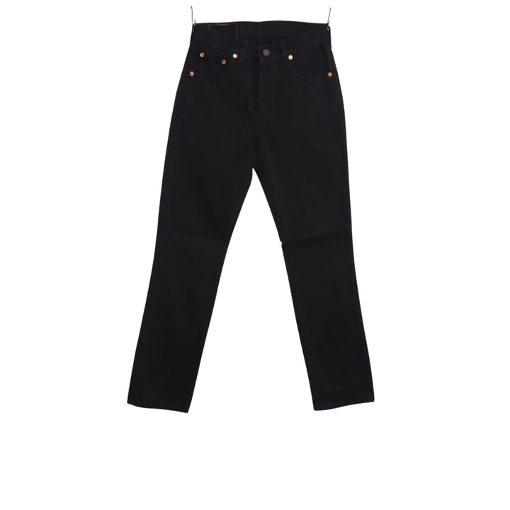 Levi's 595 straight fit W28 L32 jeans vintage in denim nero da donna deadstock