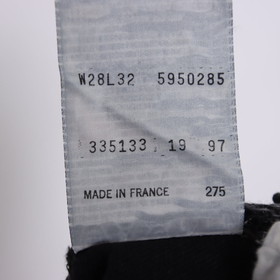 Levi's 595 straight fit W28 L32 jeans vintage in denim nero da donna deadstock