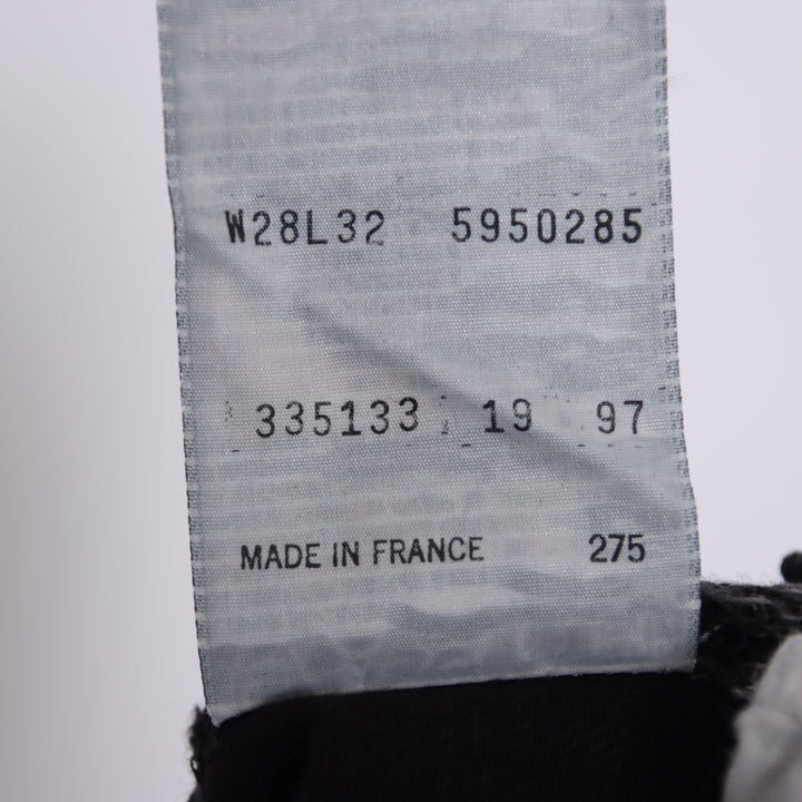 Levi's 595 straight fit W28 L32 jeans vintage in denim nero da donna deadstock