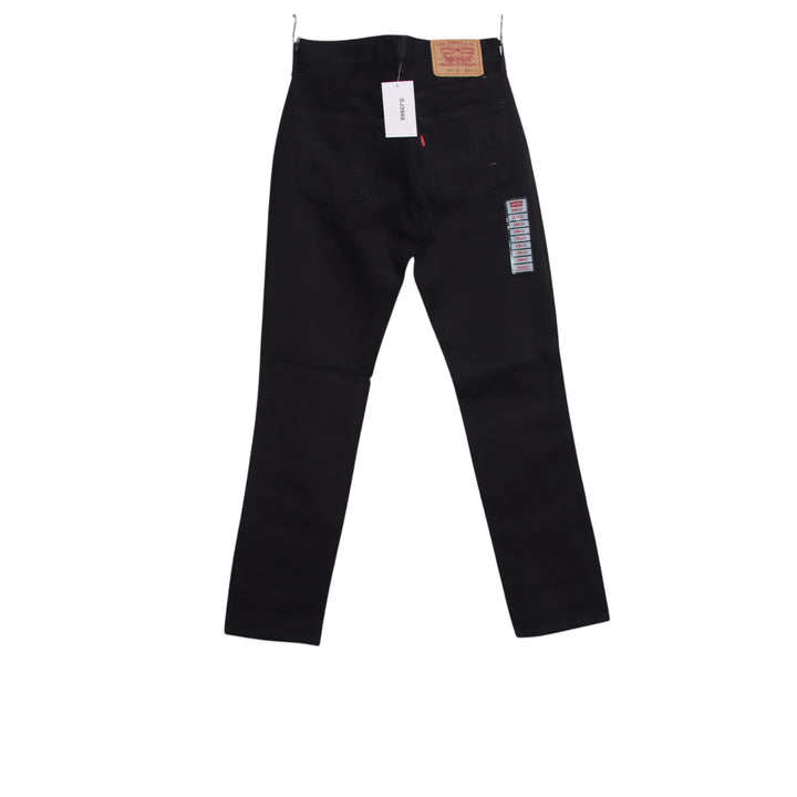 Levi's 595 straight fit W28 L32 jeans vintage in denim nero da donna deadstock