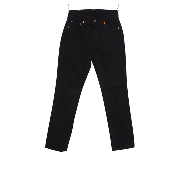 Levi's 595 straight fit W28 L32 jeans vintage in denim nero da donna deadstock