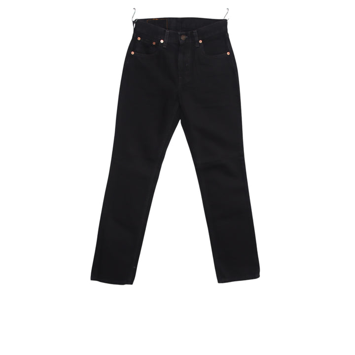 Levi's 595 straight fit W28 L32 jeans vintage in denim nero da donna deadstock