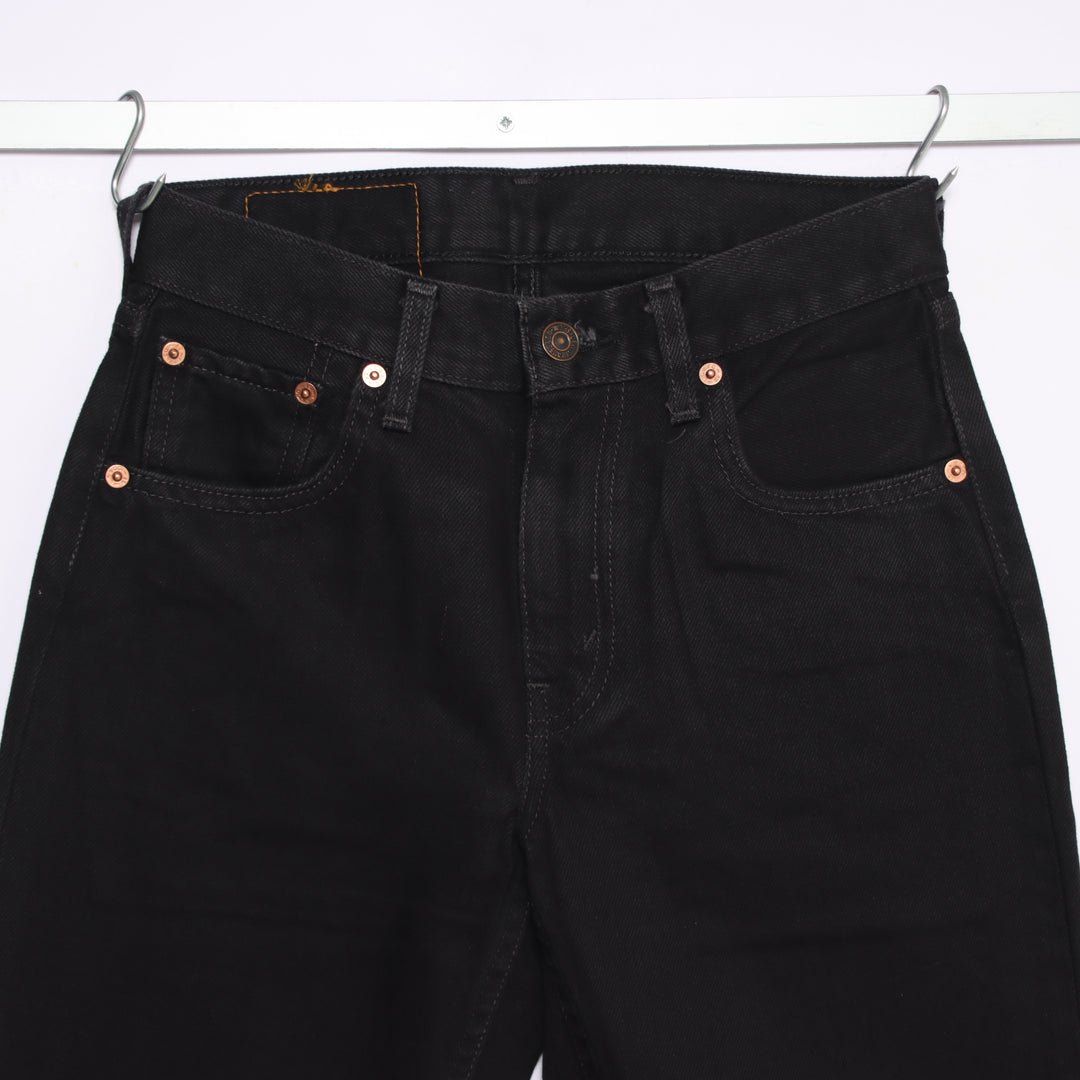 Levi's 595 straight fit W28 L32 jeans vintage in denim nero da donna deadstock