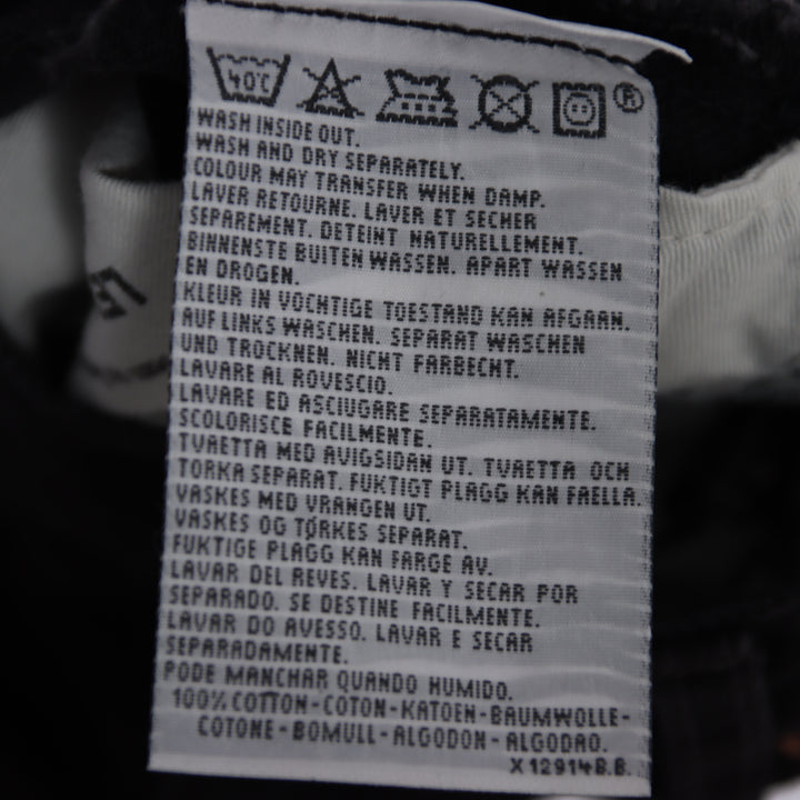Levi's 595 straight fit W28 L32 jeans vintage in denim nero da donna deadstock