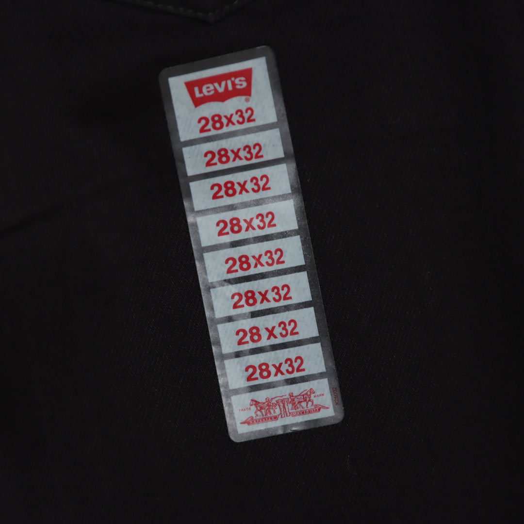 Levi's 595 straight fit W28 L32 jeans vintage in denim nero da donna deadstock