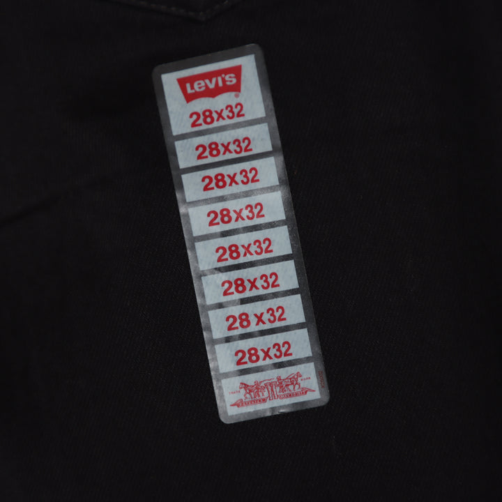 Levi's 595 straight fit W28 L32 jeans vintage in denim nero da donna deadstock