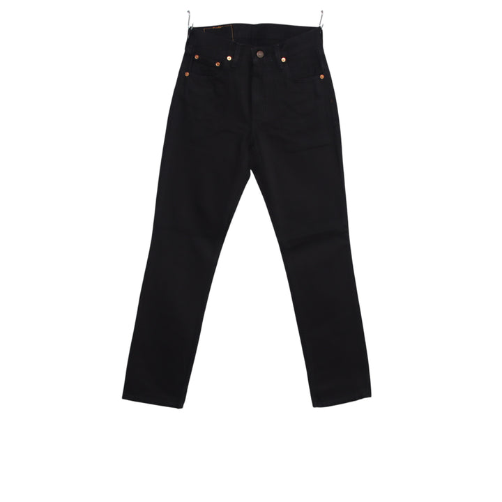 Levi's 595 straight fit W28 L32 jeans vintage in denim nero da donna deadstock w/Tags