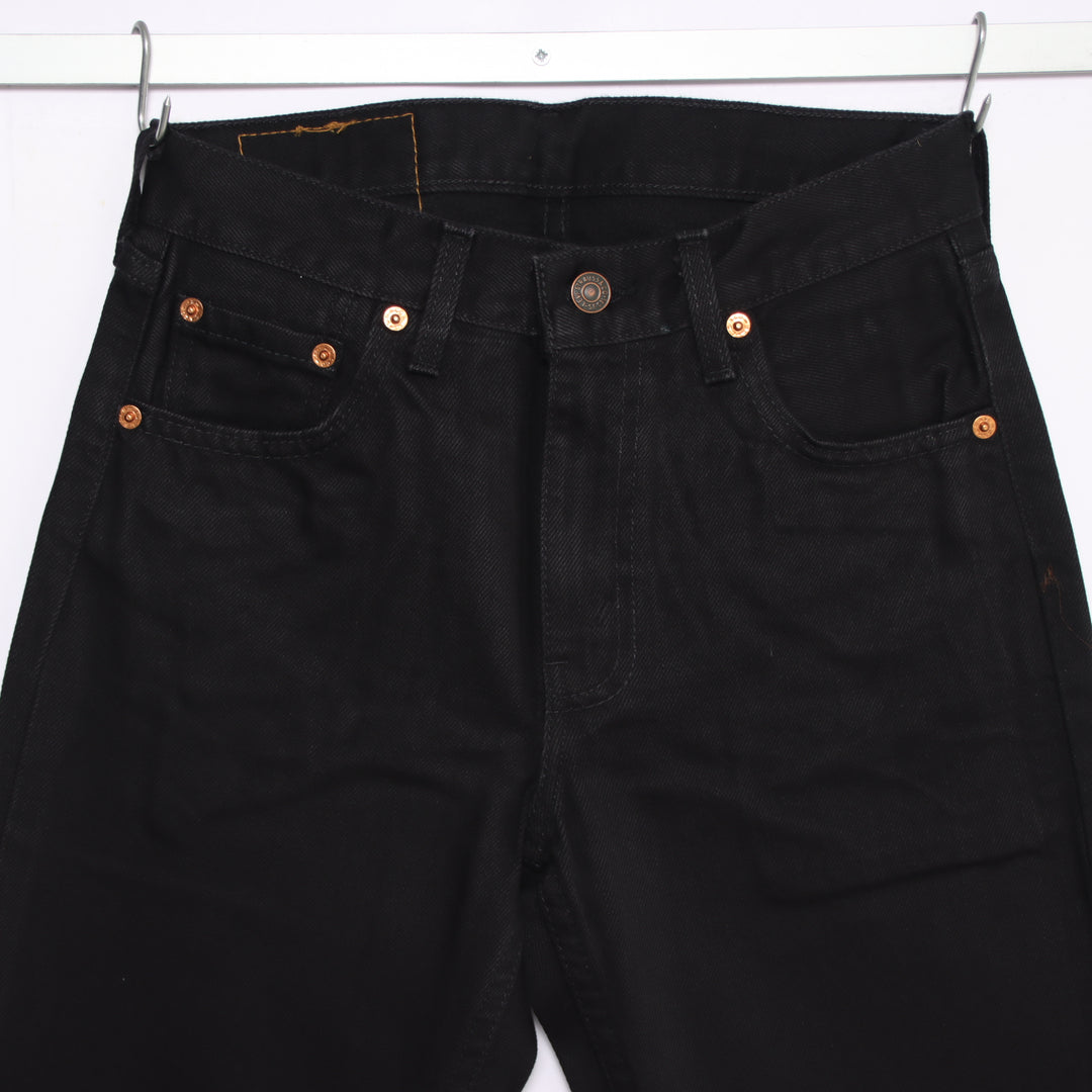 Levi's 595 straight fit W28 L32 jeans vintage in denim nero da donna deadstock w/Tags