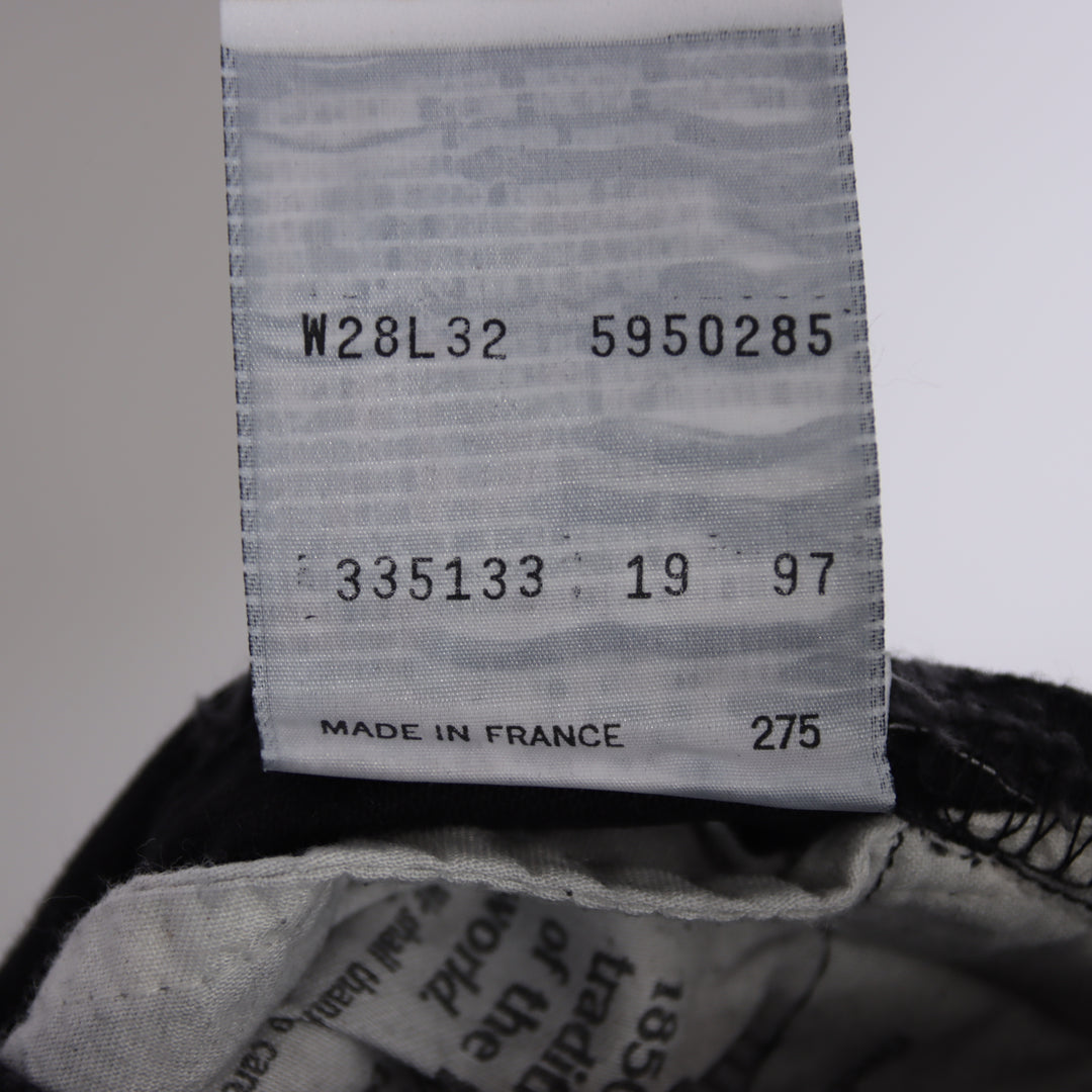 Levi's 595 straight fit W28 L32 jeans vintage in denim nero da donna deadstock w/Tags