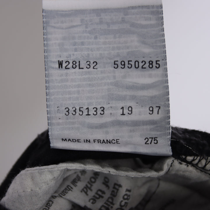 Levi's 595 straight fit W28 L32 jeans vintage in denim nero da donna deadstock w/Tags