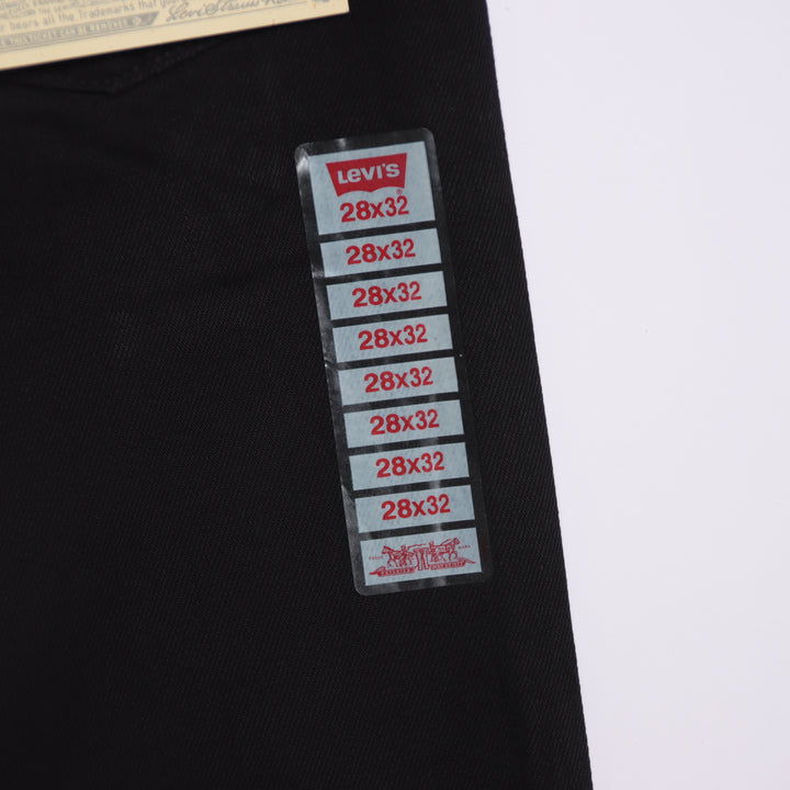 Levi's 595 straight fit W28 L32 jeans vintage in denim nero da donna deadstock w/Tags