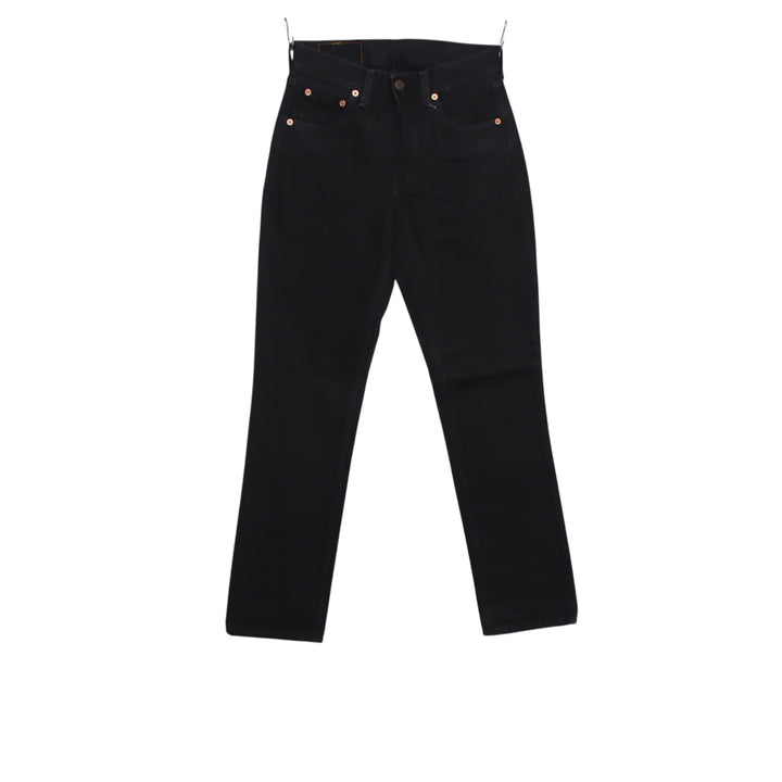 Levi's 595 straight fit W28 L32 jeans vintage in denim nero da donna deadstock w/Tags