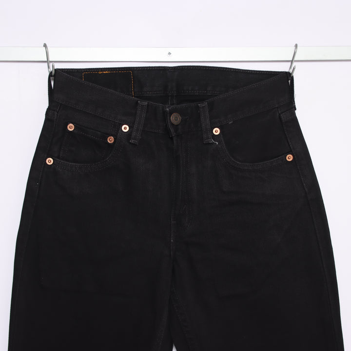 Levi's 595 straight fit W28 L32 jeans vintage in denim nero da donna deadstock w/Tags