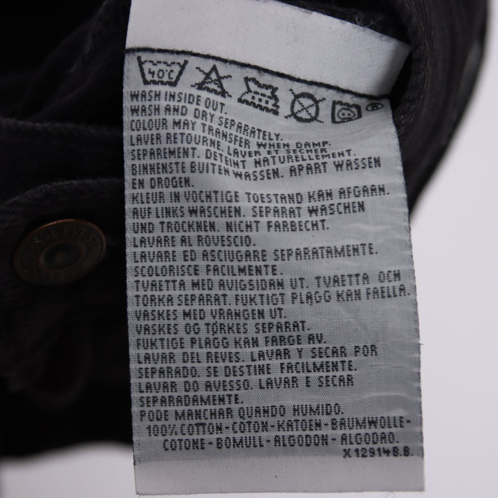Levi's 595 straight fit W28 L32 jeans vintage in denim nero da donna deadstock w/Tags