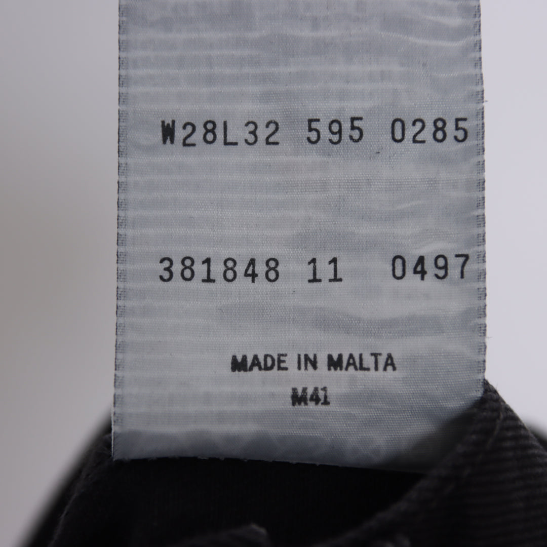 Levi's 595 straight fit W28 L32 jeans vintage in denim nero da donna deadstock w/Tags