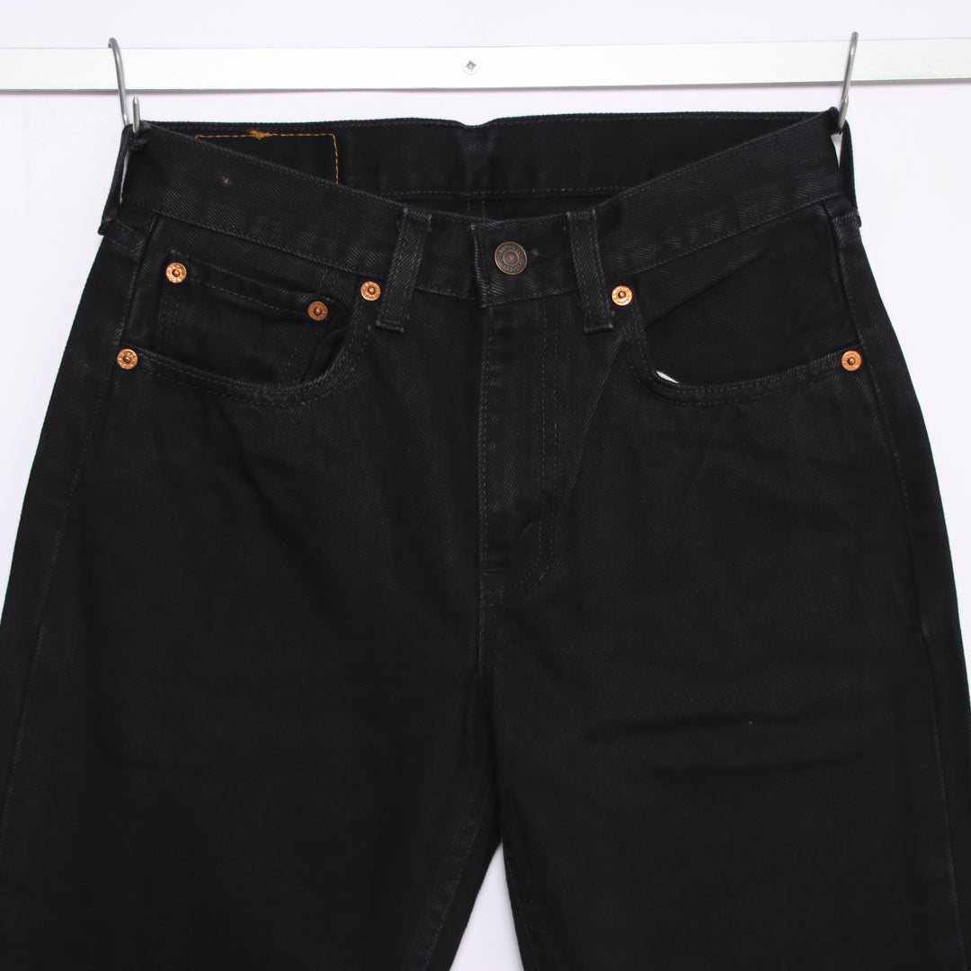 Levi's 595 straight fit W29 L32 jeans vintage in denim nero da donna deadstock