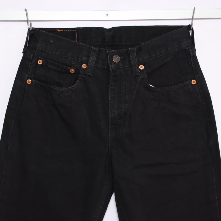 Levi's 595 straight fit W29 L32 jeans vintage in denim nero da donna deadstock
