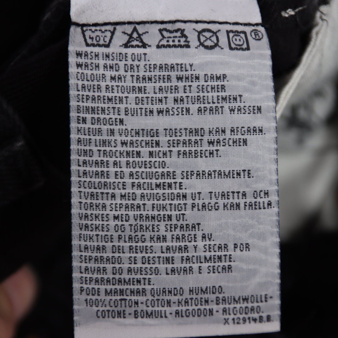 Levi's 595 straight fit W29 L32 jeans vintage in denim nero da donna deadstock