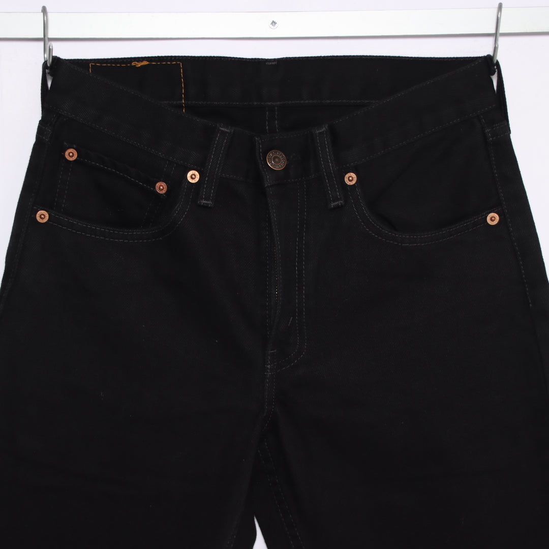 Levi's 595 straight fit W29 L32 jeans vintage in denim nero da donna deadstock