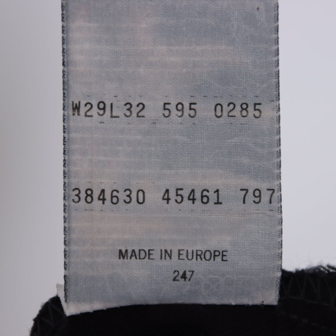 Levi's 595 straight fit W29 L32 jeans vintage in denim nero da donna deadstock