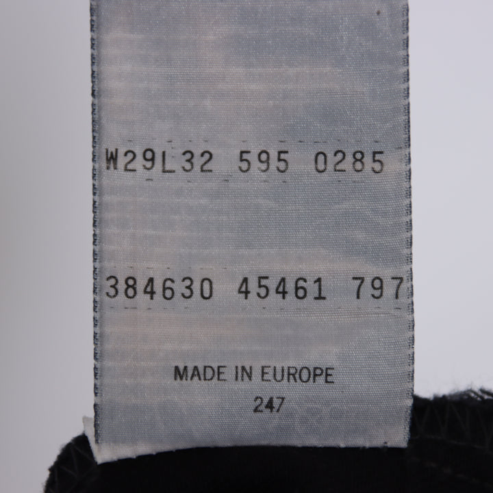 Levi's 595 straight fit W29 L32 jeans vintage in denim nero da donna deadstock