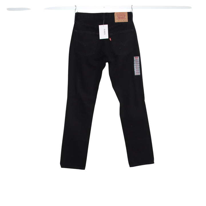 Levi's 595 straight fit W29 L32 jeans vintage in denim nero da donna deadstock