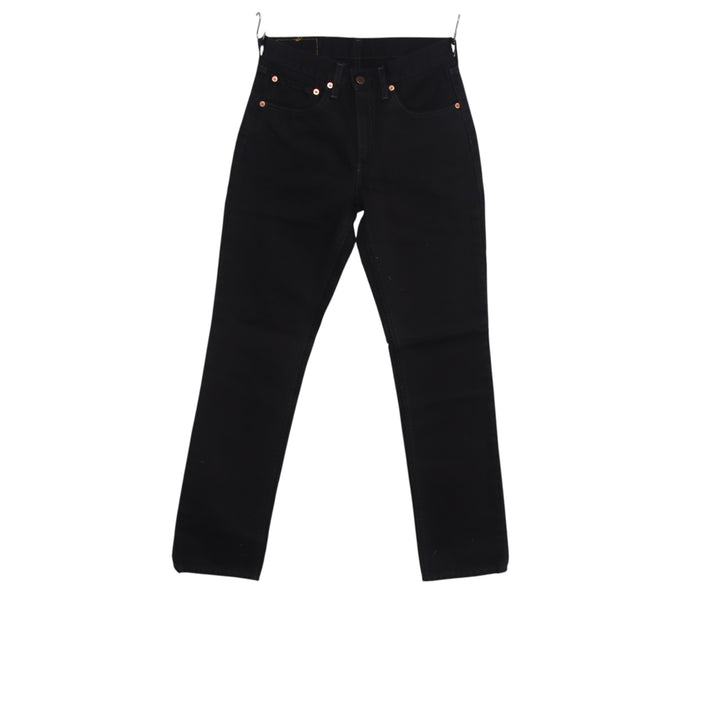 Levi's 595 straight fit W29 L32 jeans vintage in denim nero da donna deadstock w/tags