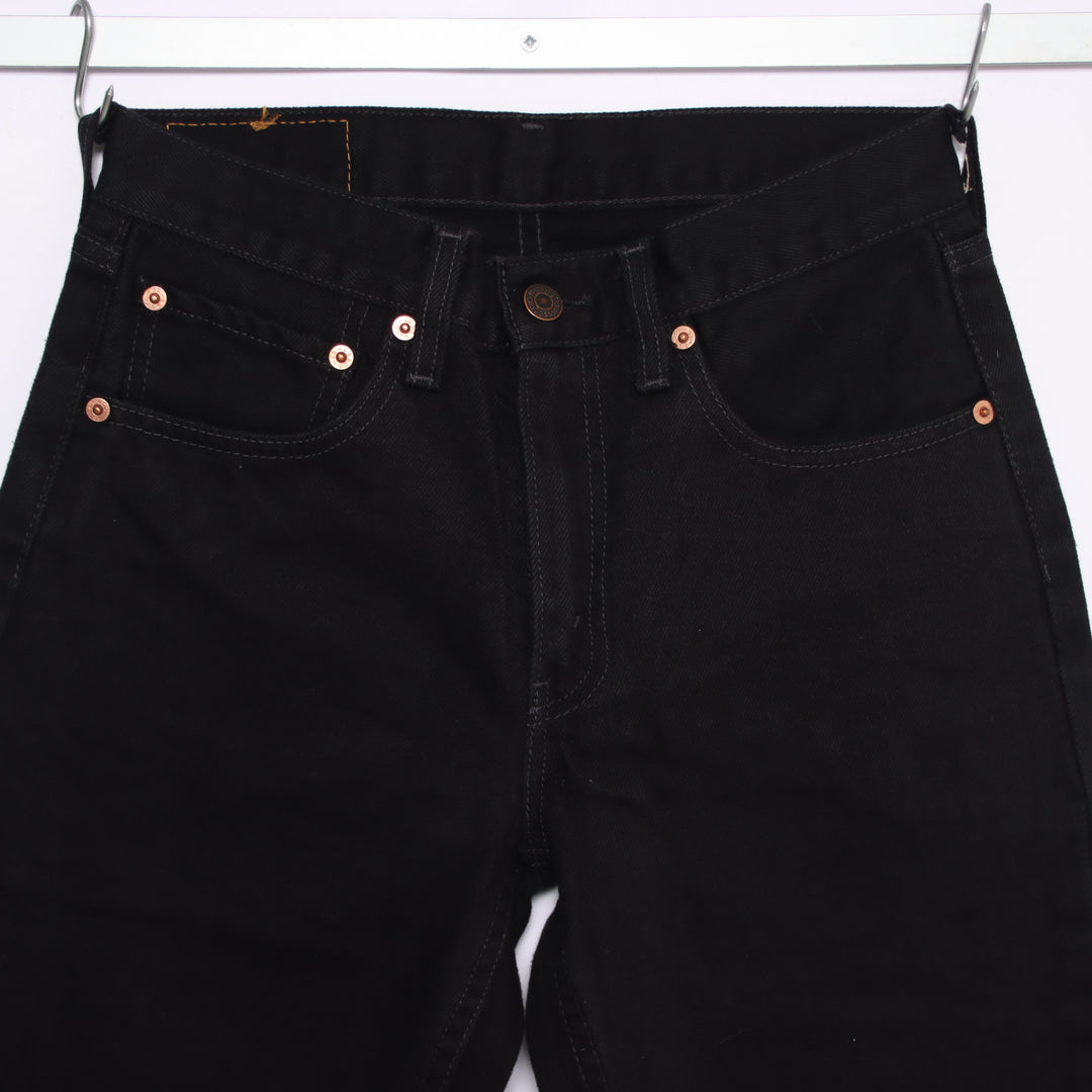 Levi's 595 straight fit W29 L32 jeans vintage in denim nero da donna deadstock w/tags