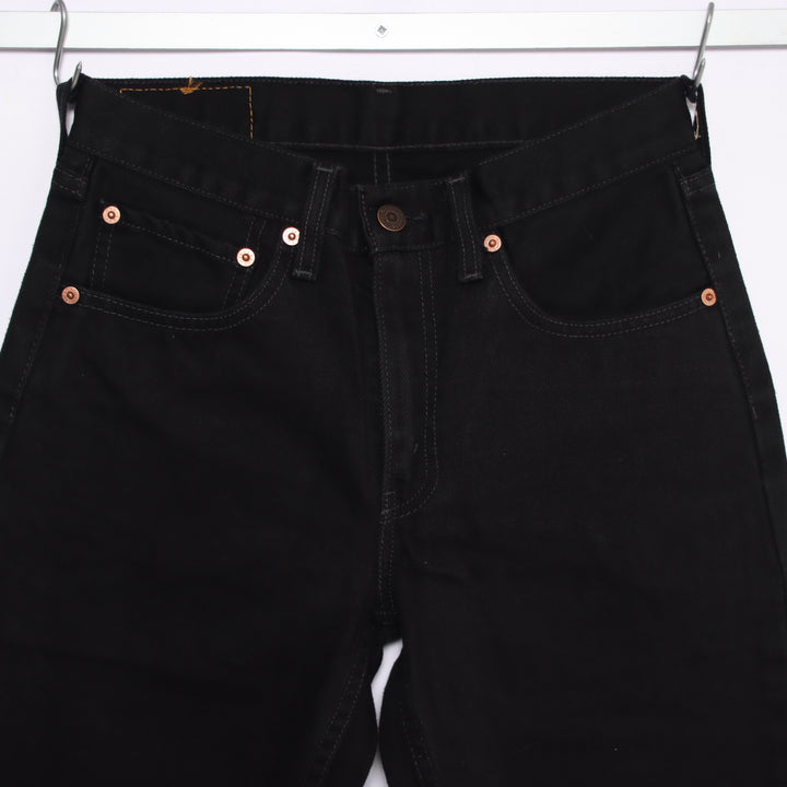 Levi's 595 straight fit W29 L32 jeans vintage in denim nero da donna deadstock w/tags