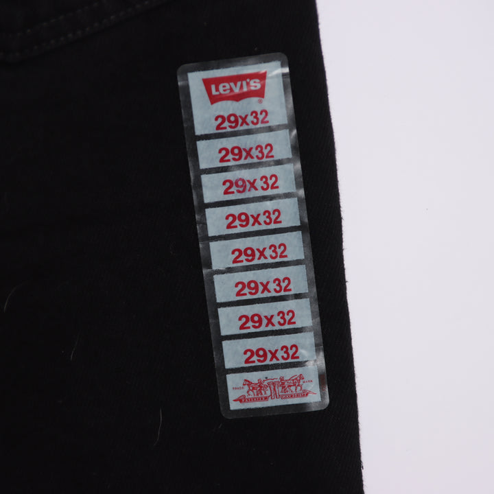 Levi's 595 straight fit W29 L32 jeans vintage in denim nero da donna deadstock w/tags