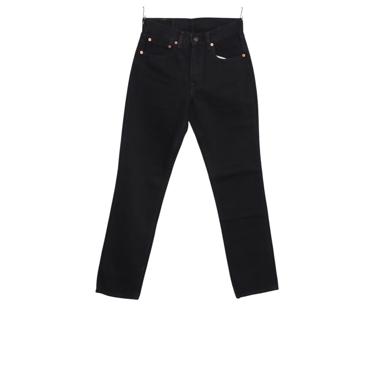 Levi's 595 straight fit W30 L34 jeans vintage in denim nero da donna deadstock
