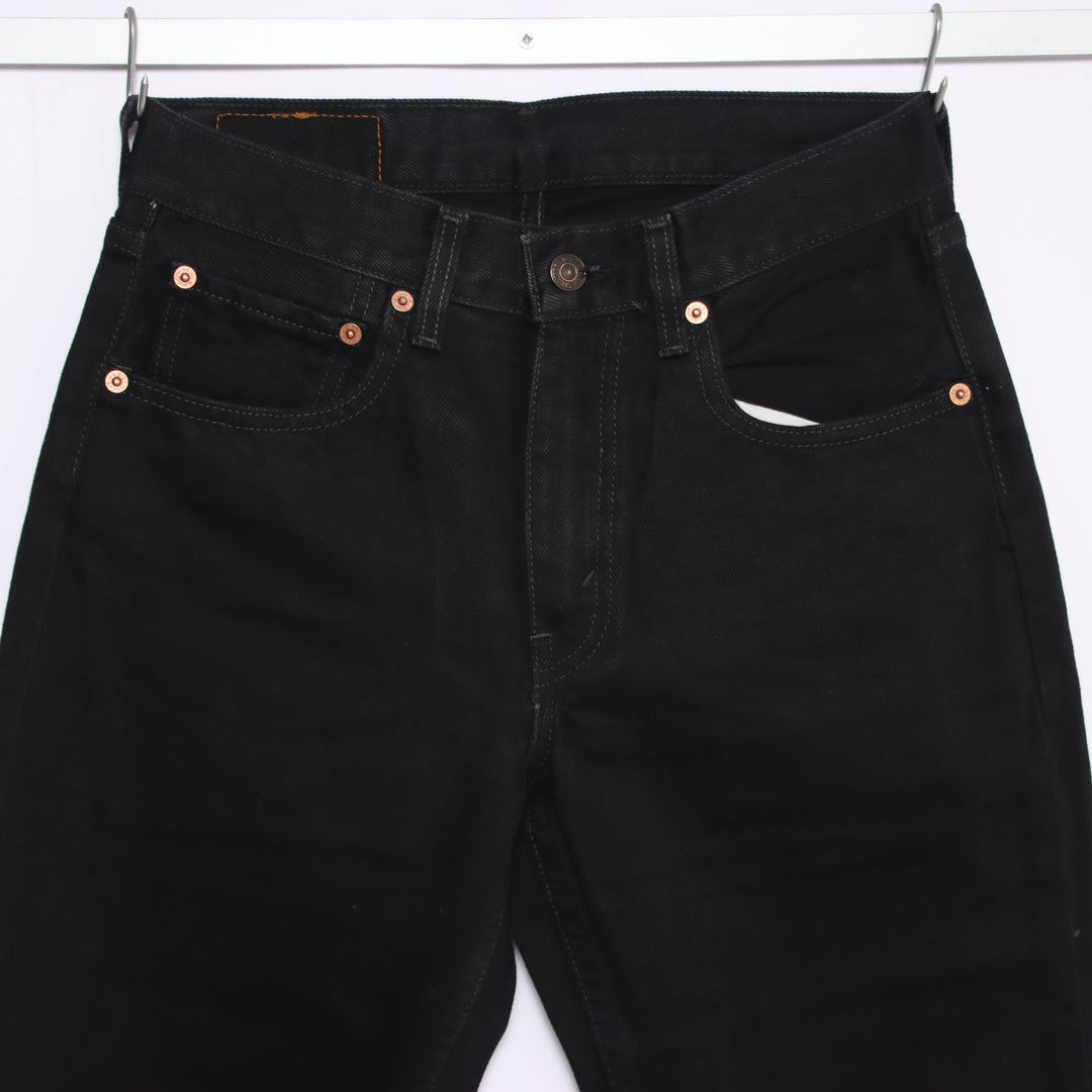 Levi's 595 straight fit W30 L34 jeans vintage in denim nero da donna deadstock