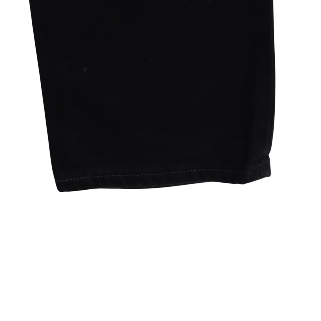 Levi's 595 straight fit W30 L34 jeans vintage in denim nero da donna deadstock
