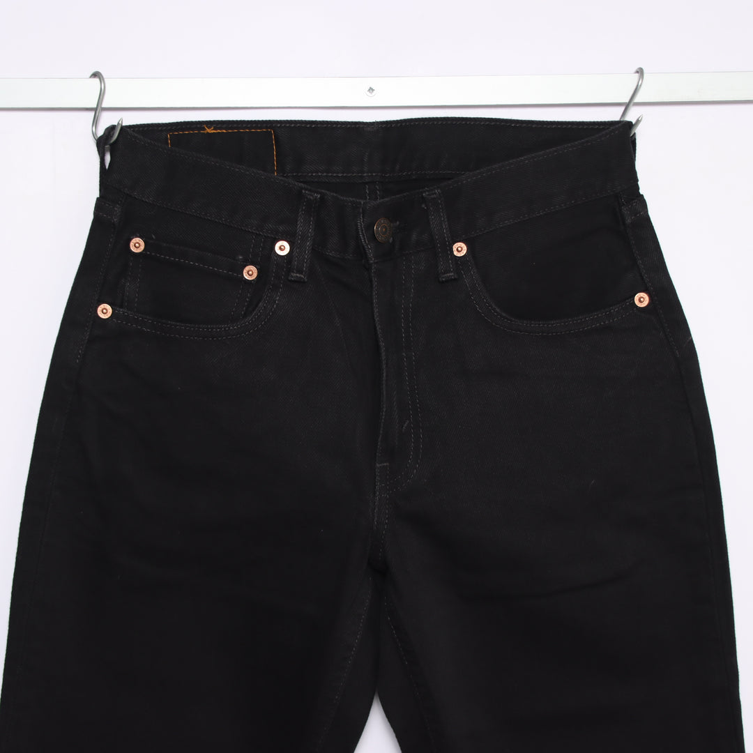 Levi's 595 straight fit W30 L34 jeans vintage in denim nero da donna deadstock