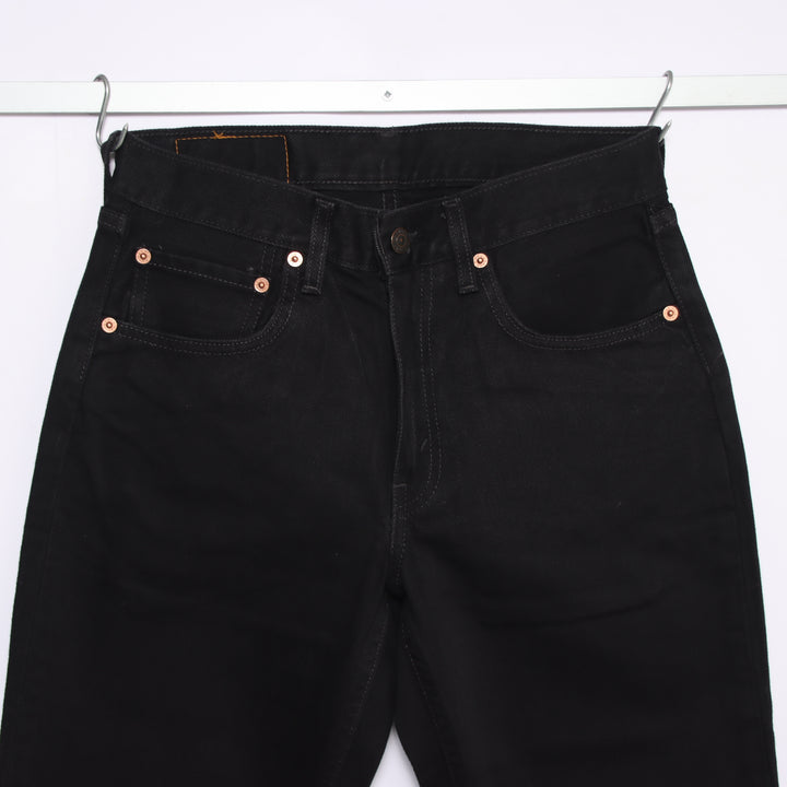 Levi's 595 straight fit W30 L34 jeans vintage in denim nero da donna deadstock