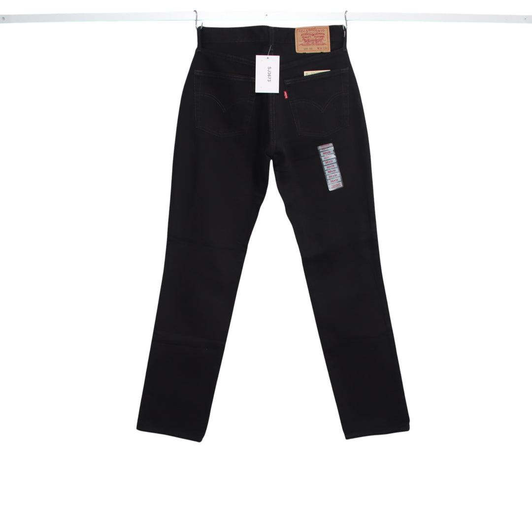 Levi's 595 straight fit W30 L34 jeans vintage in denim nero da donna deadstock