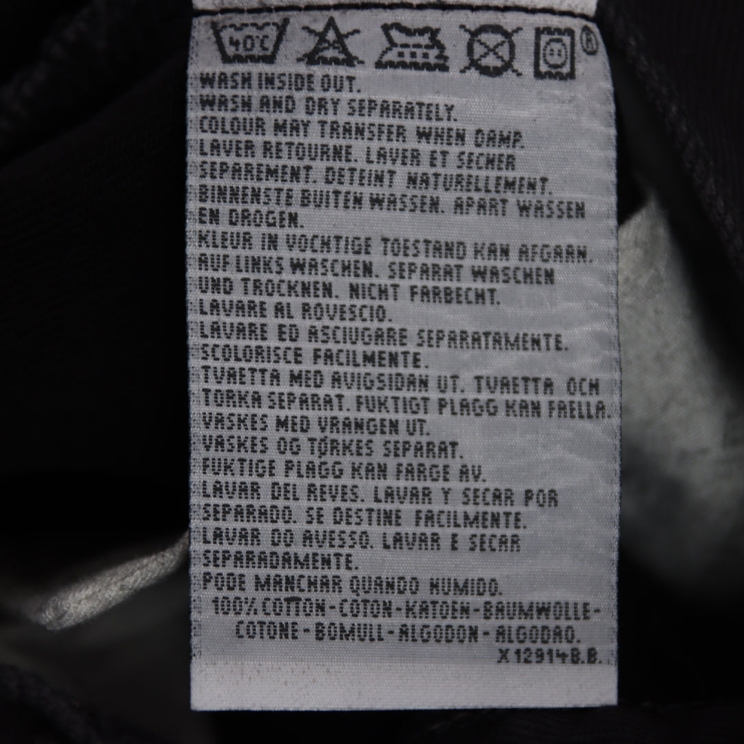 Levi's 595 straight fit W30 L34 jeans vintage in denim nero da donna deadstock