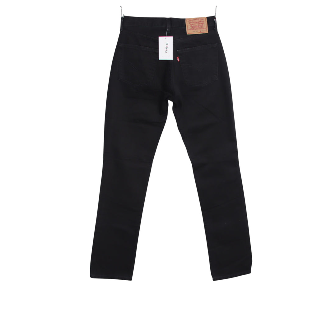 Levi's 595 straight fit W30 L34 jeans vintage in denim nero da donna deadstock