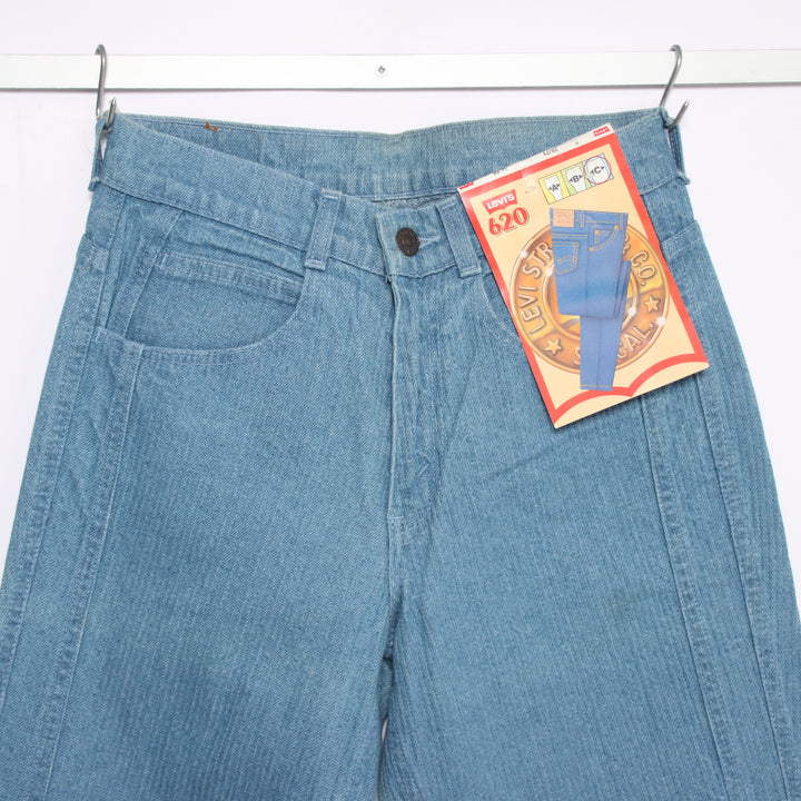 Levi's 620 white tab W28 L34 jeans vintage in denim da donna deadstock w/tags
