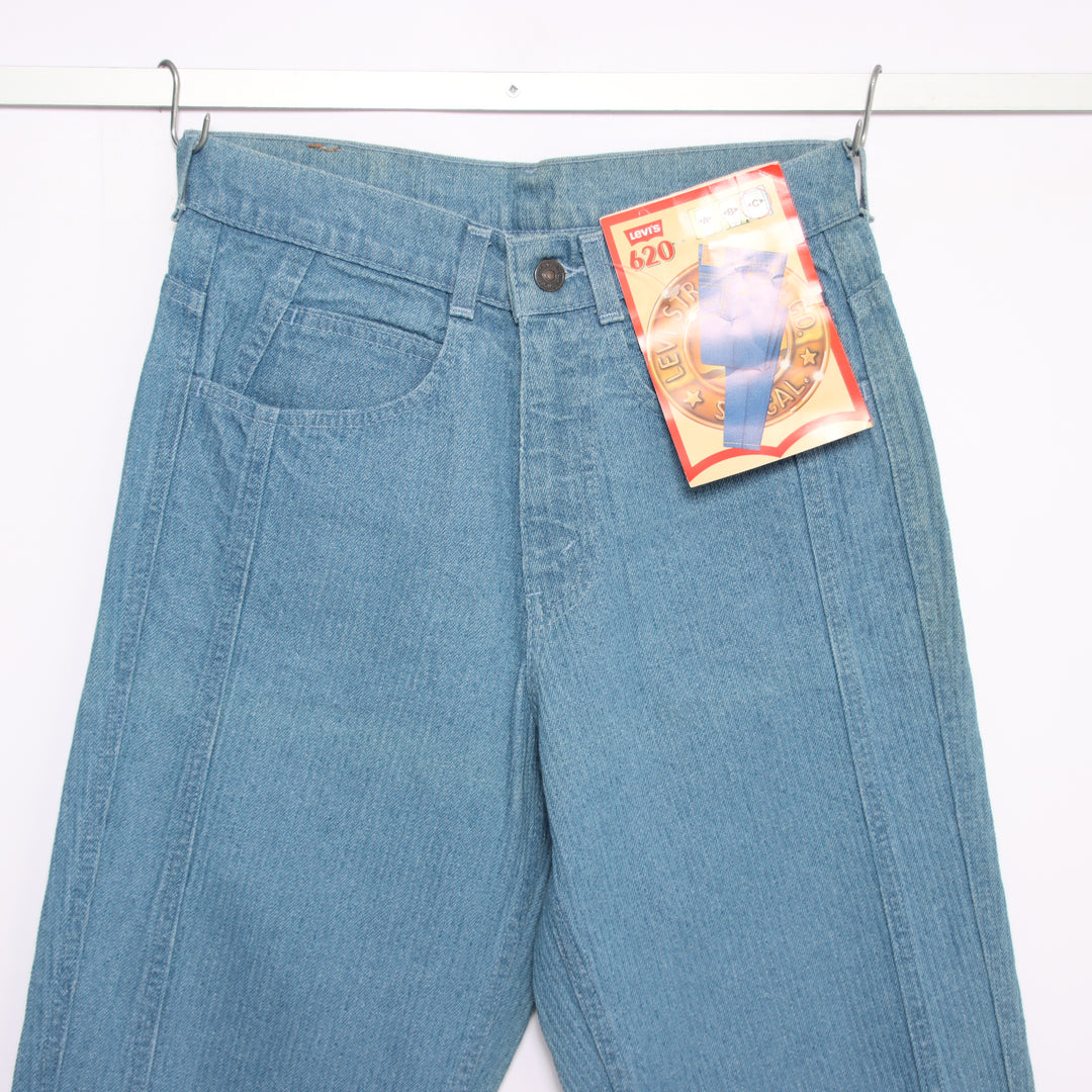 Levi's 620 white tab W29 L34 jeans vintage in denim da donna deadstock w/tags