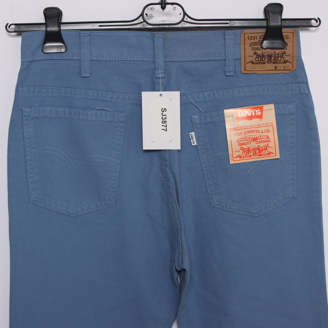 Levi's 631 slim fit W34 L36 jeans vintage in denim blu da uomo deadstock w/tags
