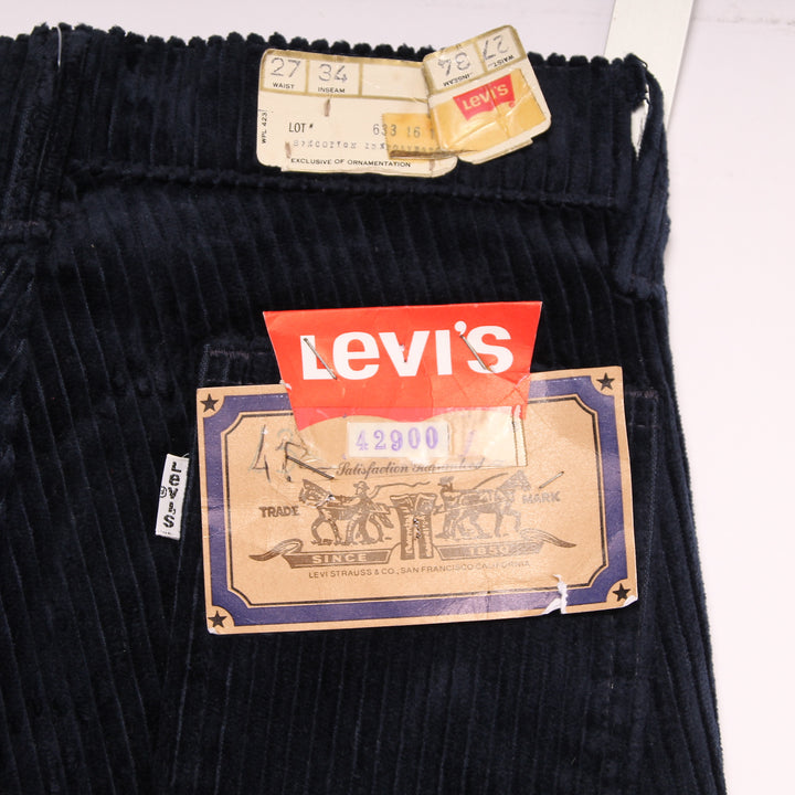 Levi's 633 Jeans Vintage in Velluto Blu W27 L34 Unisex Deadstock w/Tags