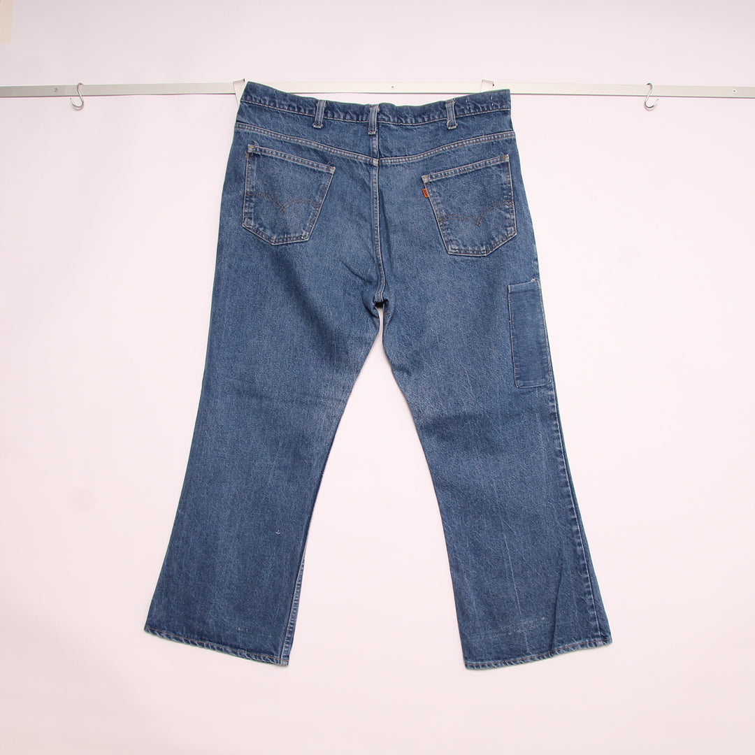 Levi's 646 Bootcut Orange Tab Jeans Vintage Denim W42 L30 Uomo Made in USA