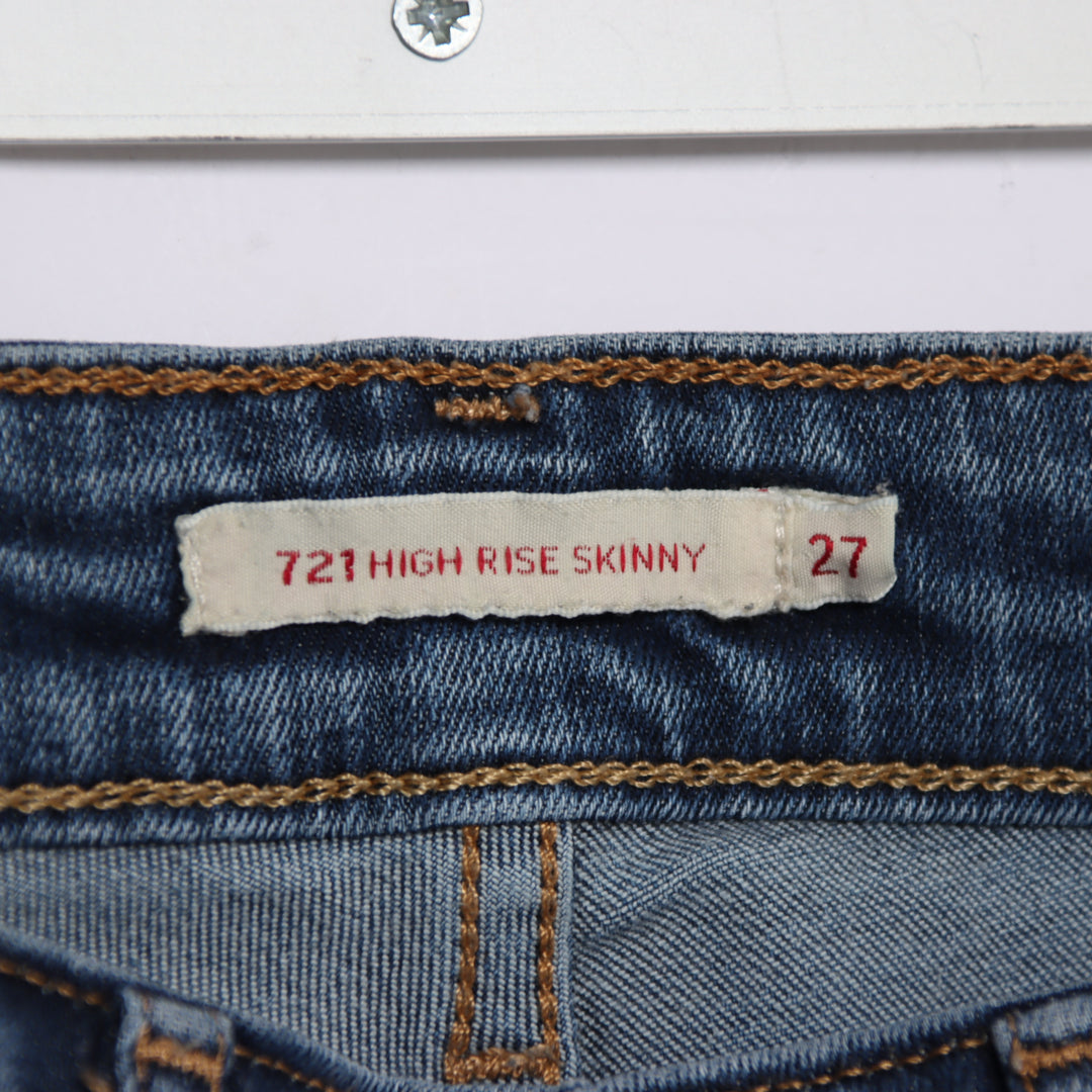 Levi's 721 hight rise skinny W27 jeans in denim da donna