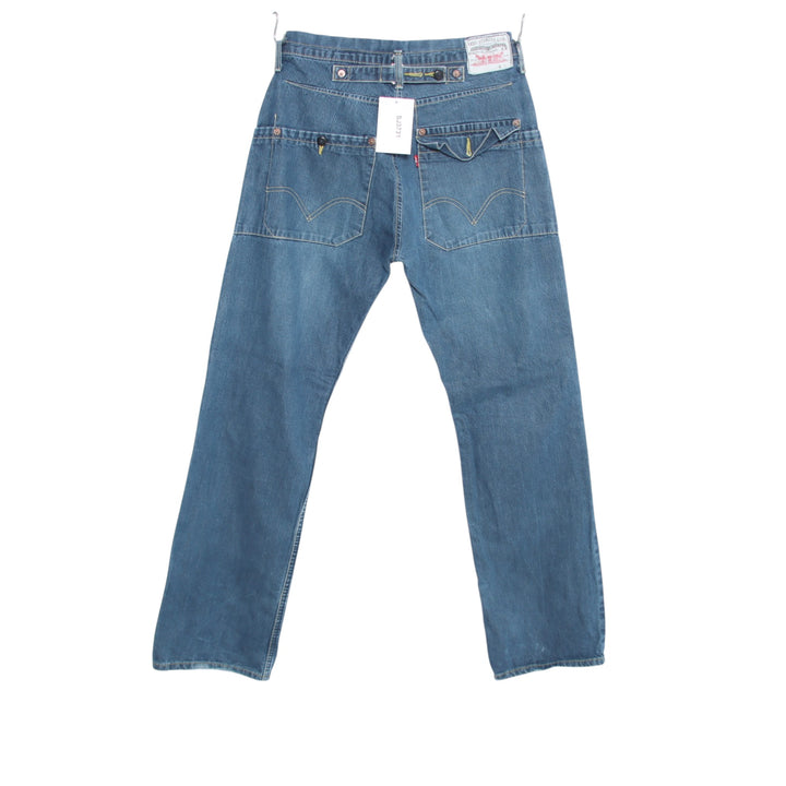Levi's 803 workwear con martingala W28 L34 jeans vintage in denim da donna