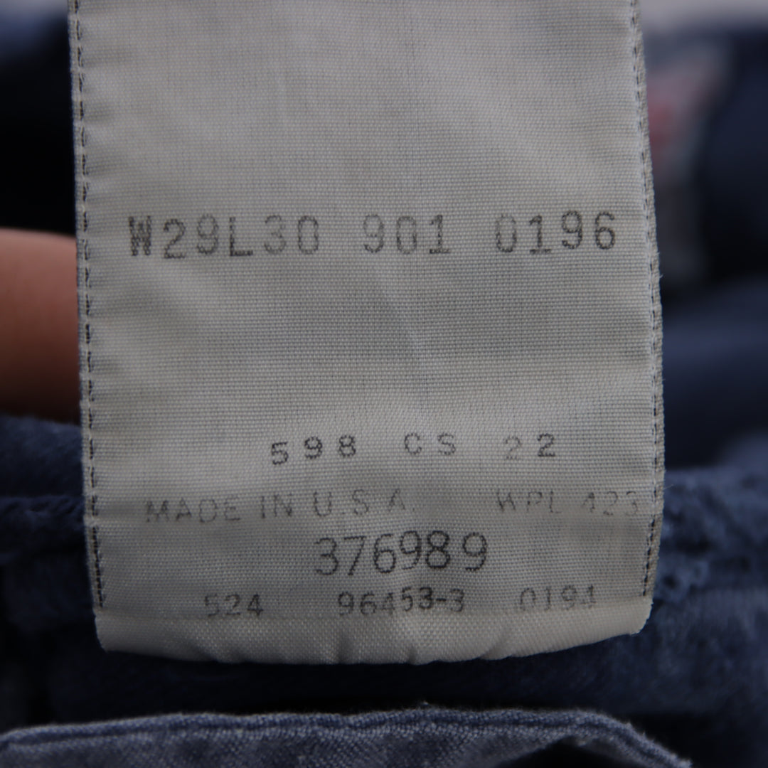 Levi's 901 Jeans Vintage Blu W29 L30 Donna Made in USA