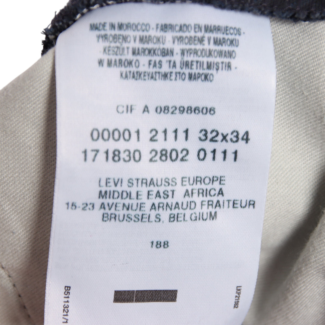 Levi's Engineered 2111 jeans in velluto blu W32 L34 unisex