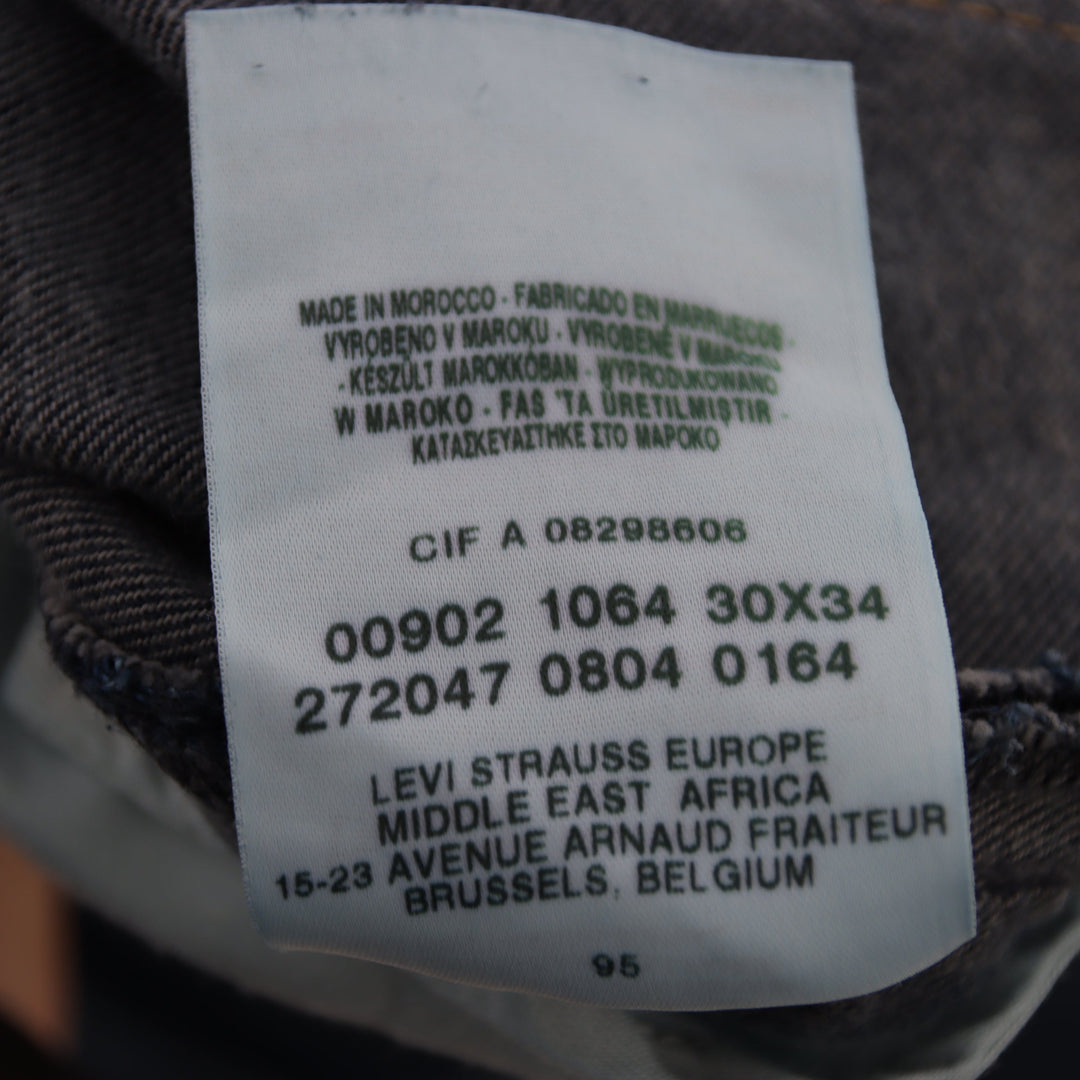 Levi's Engineered 804 con martingala W30 L34 jeans vintage in denim unisex